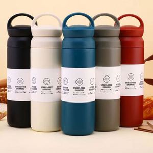 Termo Creativo de 500 ml, Acero Inoxidable 304, Ecológico, Portátil para Estudiantes, Taza para Agua/Té con Asa, Apto para Agua Hirviendo, Caja de Regalo - Product Image 1