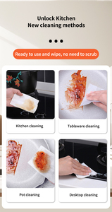 Lingettes <span class=keywords><strong>de</strong></span> cuisine décontaminantes, anti-graisse, extra épaisses, non-tissées, grand format, enroulées, lingettes nettoyantes humides - Product Image 4