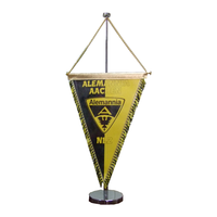 Drapeaux personnalisé de l'équipe de football, rétro, de haute qualité, réglable, avec support de table