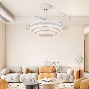 48 Inch Hiện Đại Đèn Chùm Thông Minh Trong Nhà Phòng Ngủ Chiếu Sáng Đèn Quạt Có Thể Thu Vào Từ Xa Dẫn Quạt Trần Với Ánh Sáng Cho Nhà - Product Image 6