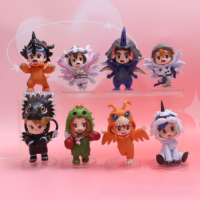 H8-10.5CM 8 pièces = 1 ensemble Figurines d'action Yagami Taichi, Monstres de combat numériques, Décoration de bureau pour machine à griffes