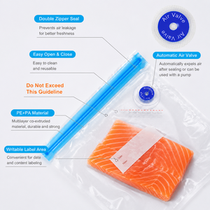 Textured Self-Vacuum Sealing <b>Bag</b> with Clips for Secure Sous Vide Cooking and Food Storage Vacuum Seal Pe Sous Vide <b>Bags</b> - Product Image 2