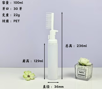 60 80 100 mL Botol Busa Sisir Dua-dalam-Satu (PET/Plastik) Anti Tumpah