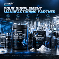 Créatine monohydrate en poudre, marque privée OEM, 5 g par dose, 300 g en vrac, nutrition sportive, renforcement musculaire, soutien énergétique