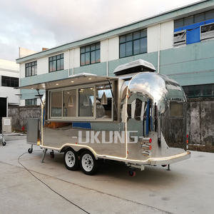 480x210cm (15 '9 "X 6' 11") barbacoa <span class=keywords><strong>pollo</strong></span> frito patatas fritas hamburguesa 1960s estilo remolque de comida de acero inoxidable - Product Image 4