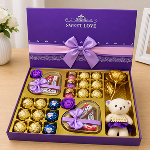 Coffret de Chocolats Premium en Gros, Contenant en Carton Durable avec Plateau Doré pour Ferrero & Bonbons - Product Image 3