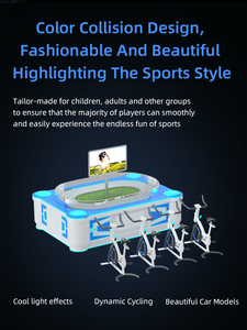 Máquina de Juego Deportiva Interactiva Multijugador para Parques de Diversiones, Simulador de Ciclismo y Carreras que Funciona con Monedas - Product Image 2