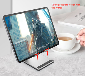 Soporte de teléfono móvil portátil de aleación de aluminio OEM, alta calidad, antideslizante, fuerte, para tableta ipad y ordenador portátil - Product Image 4