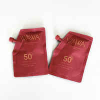 Sachet de recharge pour shampoing 10ml 20ml, pochette personnalisée avec bec verseur pour cosmétiques, savon liquide, gel douche, crème pour les mains, lotion, sachet jetable
