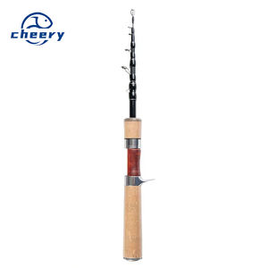 Canne à pêche télescopique Demon Hunter pour micro-pêche à la bouche de cheval, en carbone, avec poignée en bois souple, 0,6 kg, portable, pour la pêche en eau vive à la ligne blanche (Luya) - Product Image 1