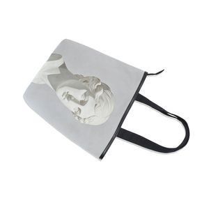 Bolsa de Lona con Estampado de Busto de Mármol, Bolso de Hombro con Cierre de Cremallera, Gran Capacidad, para Uso Diario - Product Image 5