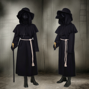 Il Costume da medico della peste della bocca di uccello spaventoso in maschera di Halloween ispirato al <span class=keywords><strong>film</strong></span> TV per adulti include vestito e maschera - Product Image 6