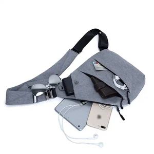New Trendy Mens <b>Canvas</b> Chest Bag Sports Fanny Pack Cross Body Multi-function Single Shoulder Anti-theft Backpack - Product Image 2