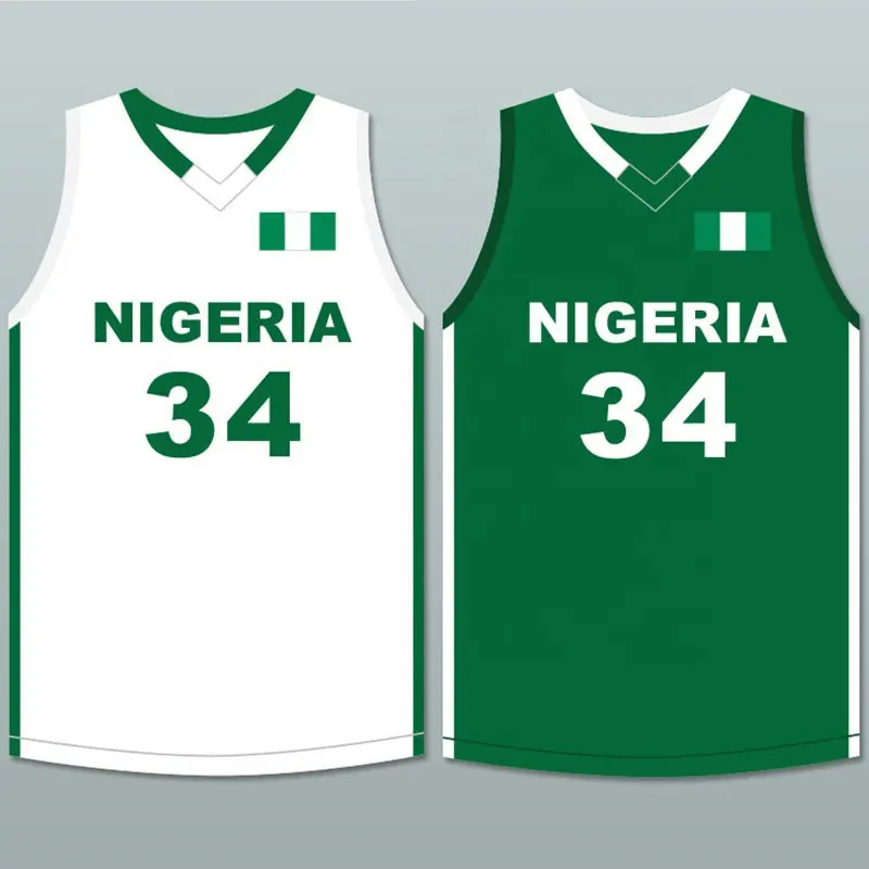 Großhandel Nigeria benutzer definierte Basketball Uniform/College-Designs Dry Fit Basketball-Trikot