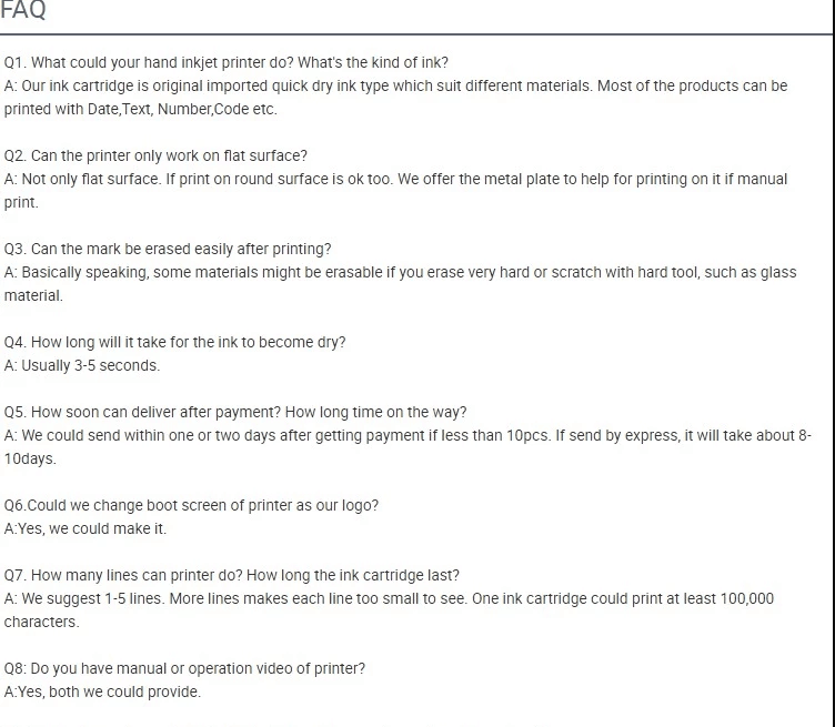 Expiration Date Stamp Hand Held Inkjet Batch Code Printing Coding Machine For Medicine Printer