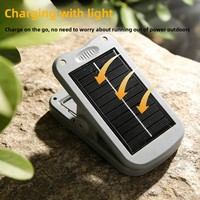 Lampe LED portable à clipser pour camping extérieur, rechargeable solaire et USB, autonomie ultra-longue, contrôle par induction