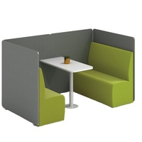 Réception moderne et confortable en gris argenté et blanc nacré, certifiée ISO, pour bureau ou hôtel, négociation privée