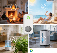 Termostato WiFi Intelligente Kiwi per il Controllo Climatico Domestico, Riscaldatore per Sistemi HVAC Residenziali, Regolatore di Temperatura per il Risparmio Energetico Domestico