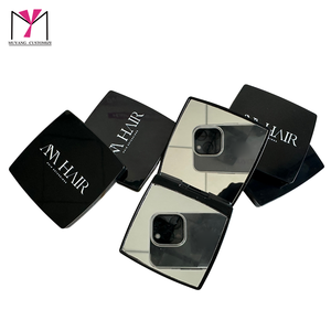 MUYANG HAIR <b>Compact</b> <b>Mirror</b> Square Plastic Dual Sided Foldable Pocket <b>Mirror</b> Chrome Finishing Travel Vanity Use - Product Image 4