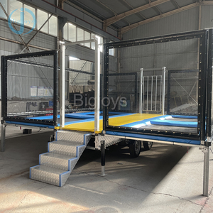 <span class=keywords><strong>Trampoline</strong></span> portable populaire 4-en-1 avec remorque, manèges de parc d'attractions extérieur pour enfants en promotion - Product Image 3