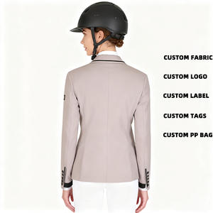Chaqueta de Equitación para Mujer con Bolsillos, Ropa Resistente para Montar a Caballo, Artículos Ecuestres, Chaqueta de Exhibición Ecuestre con Logotipo Personalizado - Product Image 2