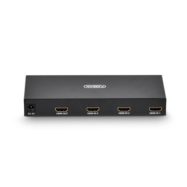 FJ-4K301i Fjgear Three Port 4k 60hz hdmi Switch Hdmi2.0 with Remote Controller Iron Shell