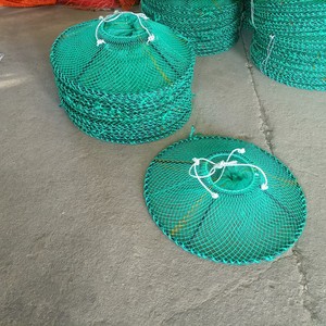 Hot Bán Có Thể Gập Lại Nuôi Trồng Thủy Sản Bẫy Mạnh Mẽ Khung Thép Conch Cá Lồng Net Với Nhựa HDPE Nylon Vật Liệu Cho Tôm Nuôi - Product Image 2