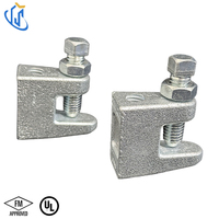 Pince de poutre industrielle UTT BC3 en acier au carbone certifié FM, à mesure en pouces, raccordement structurel pour applications sismiques et de fixation de sprinklers