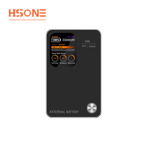 HSONE F15 MY25L Batterie externe ultra-fine en alliage d'aluminium avec charge magnétique 15W, affichage TFT, double capacité, cobalt pur - Product Image 1