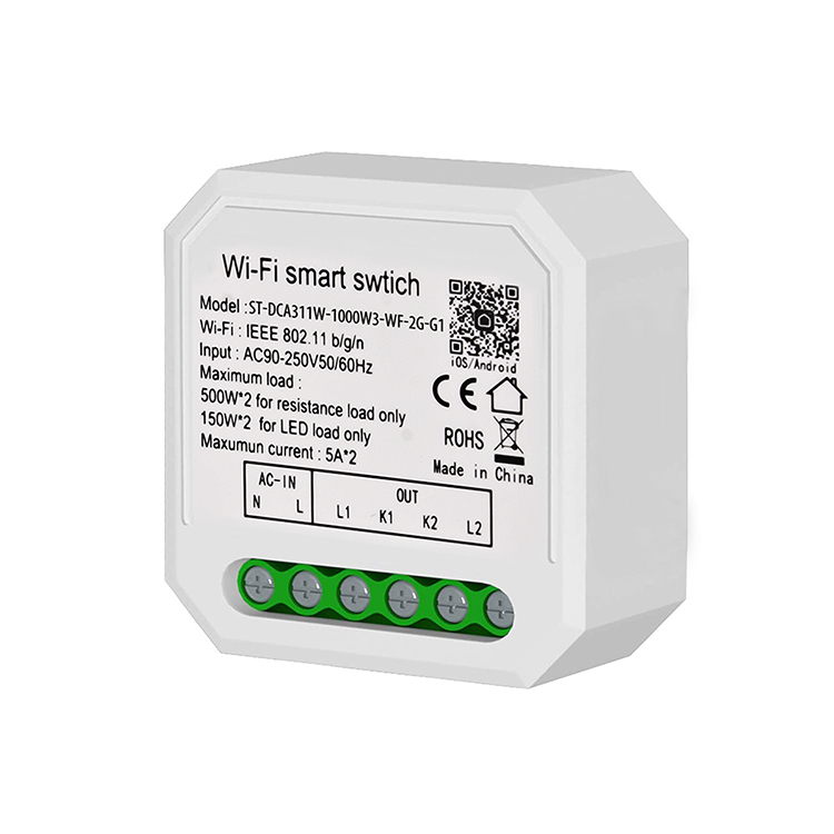 Mini In-стены Dimmer, Tuya Smart Life, Mobile App Control, Wifi, Light Switch Module