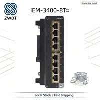 Module d'extension en cuivre Cisco Switch Catalyst IEM-3400-8T= 8x 1000BASE-T RJ45, extensible à 18 ports GE au total, consommation électrique de 12 W