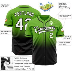 Camiseta de Béisbol Personalizada con Degradado, Unisex, Absorbente de Humedad, Nombre del Equipo Sublimado, Número y Nombre Cosidos, Uniforme Deportivo - Product Image 2