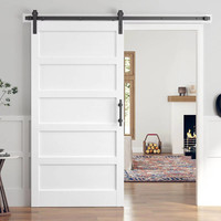 Portes coulissantes d'entrée intérieures en bois massif au design moderne, personnalisées, avec surface finie pour appartement