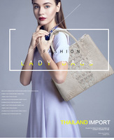 Sac fourre-tout pour femme en cuir crocodile blanc, design tendance, style Europe et Amérique, usage quotidien