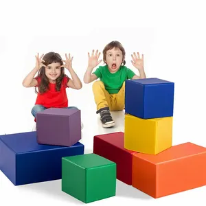 Baby Early Educational Soft Play Blocks Pu Leather Kids Soft Blocks Baby Kids Soft Block Foam Play Toys For Baby
