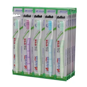 Retail kleine hoeveelheid afgewerkt pakket volwassenen tandenborstel plastic basis pakket voor winkel