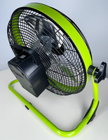 Ventilateur de sol batterie au Lithium 12 pouces 3 lames en métal système de refroidissement par Air Portable appareil à moteur brossé Rechargeable de haute qualité