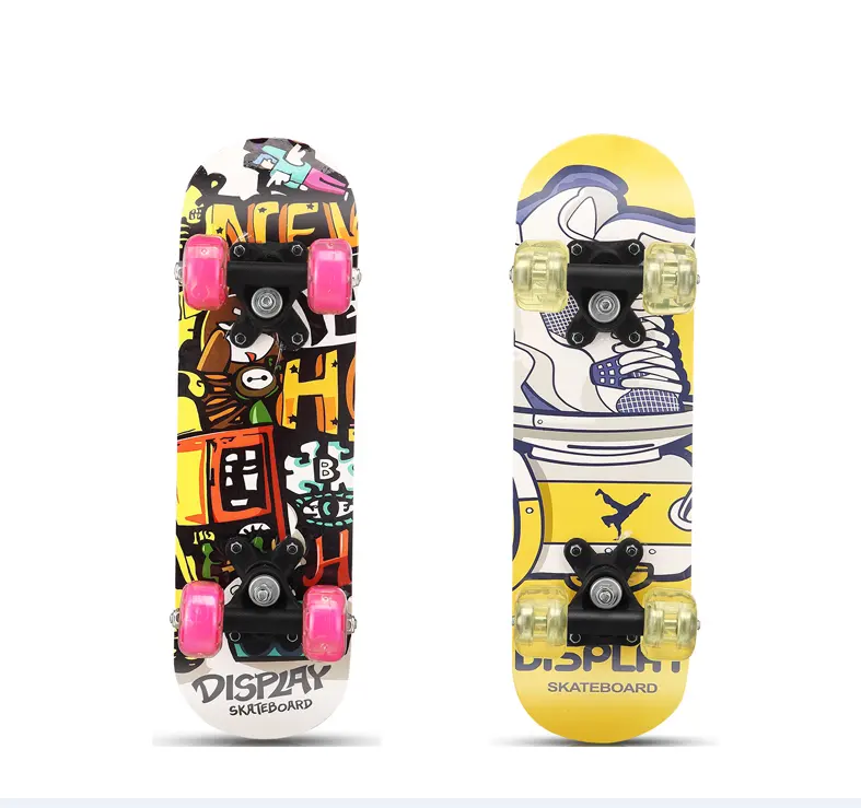 2023 Neues Design Kinder Skateboard 17 Zoll Günstige Komplette Großhandel Kinder Skateboard Mit Kunststoff LKW Und Räder