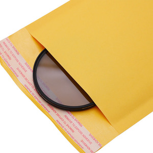 Bán Buôn Tùy Chỉnh Logo Vận Chuyển Poly Gửi Thư Giấy Sinh Thái Thân Thiện Màu Vàng Kraft Bong Bóng Mailer Độn Phong Bì Túi - Product Image 4