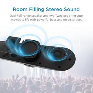 Высококачественная звуковая панель с матовой поверхностью, элегантный дизайн в форме лодки с глубоким насыщенным басом и объемным звуком для домашней системы театра - Product Image 4