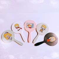 Miroir cosmétique rond portable, mini miroir de poche, miroir de maquillage personnalisé avec logo, pour cadeau, promotion, usage quotidien, salon de beauté