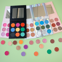 9 Farben Lidschatten-Palette, Individuelles Make-up, Private Label Großhandel, Matte und Schimmernde Vegane Lidschatten-Palette