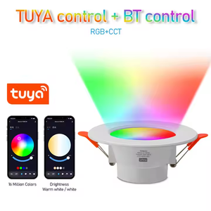 Touya Plafonnier LED encastré intelligent DC en aluminium de 6 pouces RGB 2700K 6500K avec télécommande et ampoules premium - Product Image 2