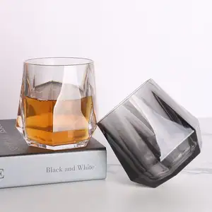 Shatterproof Plastic Diamond Shaped Whiskey Wine Cups
