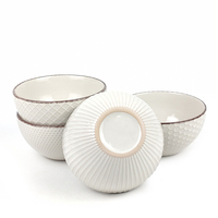 Coffret cadeau de fruits en céramique ronde de luxe en porcelaine Bol en céramique pour restaurant