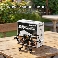 Kit d'avion en papier télécommandé 2,4 GHz DIY, jouet volant électrique, avion éducatif STEM pour enfants débutants, apprentissage scientifique en plein air
