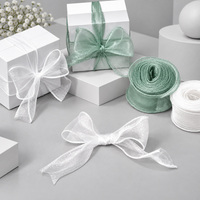 Ruban de fleuriste en organza à queue de poisson, disponible en plusieurs couleurs, pour la décoration de bouquets, l'emballage de fleurs et les cadeaux