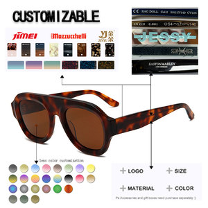 Gafas de Sol Marrones Translúcidas de Montura Completa Unisex con Lentes Degradados y Protección UV, Rectangulares y Modernas - Product Image 2