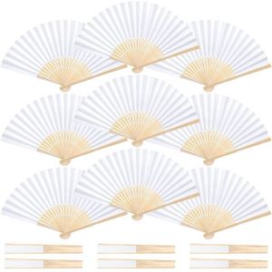 Wholesale Chinese <b>Fan</b> for DIY <b>Decoration</b> Wedding Dancing Party Bamboo Handheld <b>Fans</b> - Product Image 2