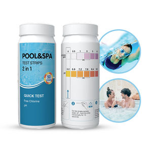 2in1プール水質検査キット＆試験紙 - 家庭用および業務用プール、スパ、ホットタブのpH、遊離塩素テスター - Product Image 1